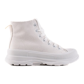 TRENDI Sneakers alte bianche bianco