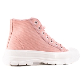 Sweet Shoes Sneakers alte in pelle scamosciata rosa