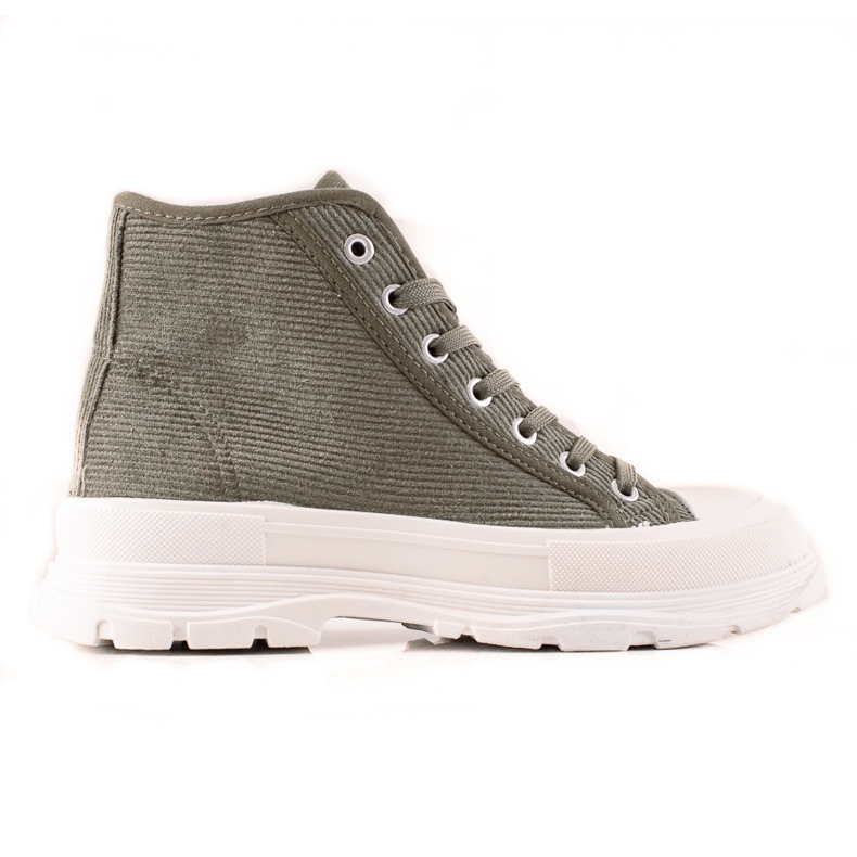 Sweet Shoes Sneakers alte in pelle scamosciata verde