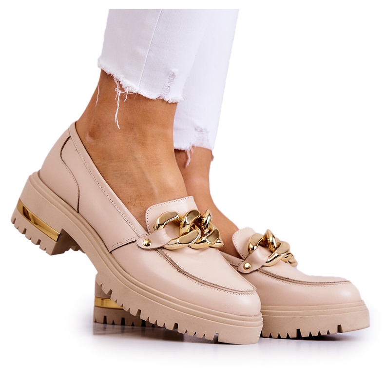 PA2 Mocassini da donna Mocassini in pelle Beige Mollie