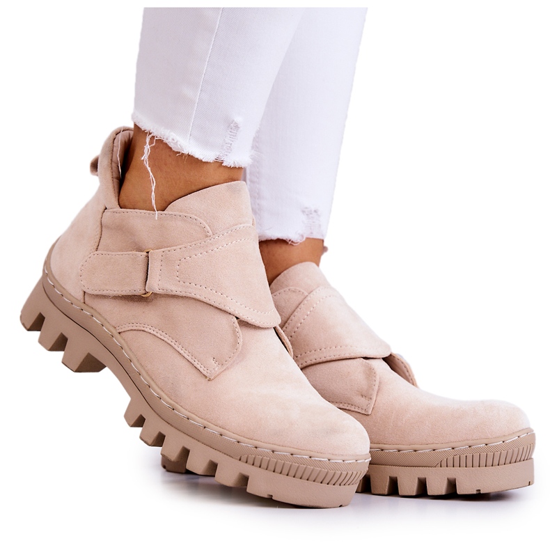 S.Barski Stivali Remgate In Pelle Scamosciata Con Cerniera Beige Chiaro