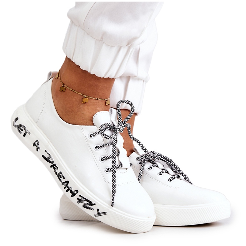 S.Barski Sneakers In Pelle Da Donna Sulla Piattaforma Bianche Marien bianca