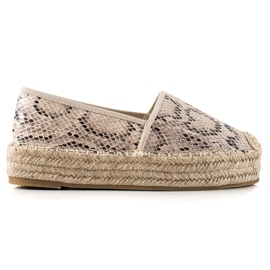 Bestelle Espadrillas Sulla Piattaforma Della Stampa Del Serpente beige