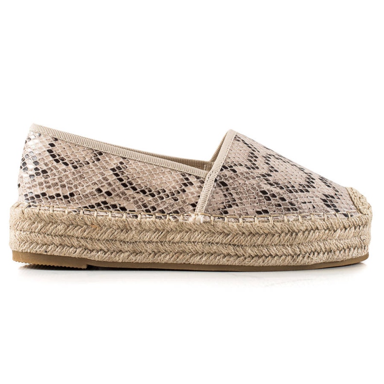 Bestelle Espadrillas Sulla Piattaforma Della Stampa Del Serpente beige