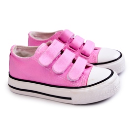 Sneakers Per Bambini Con Velcro Rosa Bernie