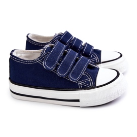 Sneakers Per Bambini Con Velcro Bernie Blu Navy