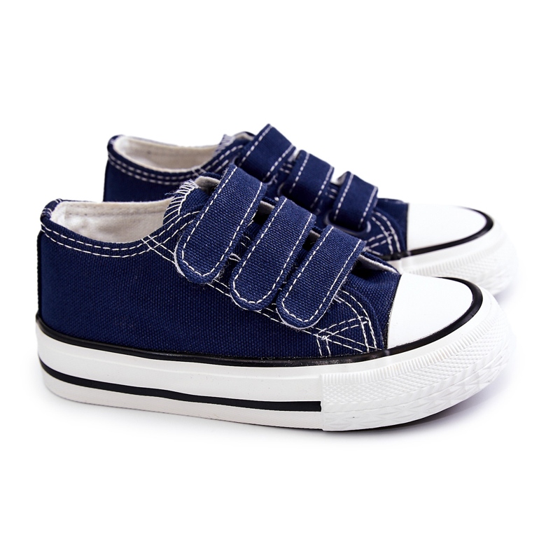 Sneakers Per Bambini Con Velcro Bernie Blu Navy
