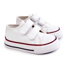 Sneakers da Bambino in Pelle Sneakers con Velcro Bianco Foster