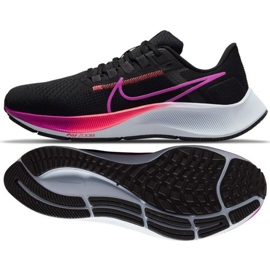 Nike Air Zoom Pegasus 38 W scarpe da corsa CW7358 011 nero viola rosa