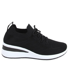 Scarpe con zeppa a calzino Binita Nero
