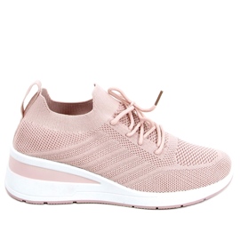 Scarpe con zeppa a calzino Binita Pink rosa