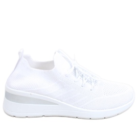 Scarpe con zeppa a calzino Binita White bianca