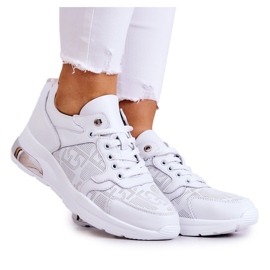S.Barski Sneakers Zeppa da Donna in Pelle Bianche Phiness bianco
