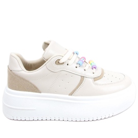 Sneakers da donna con perline Lalima Beige