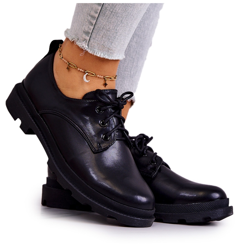 S.Barski Scarpe Oxford classiche da donna nere Colton nero