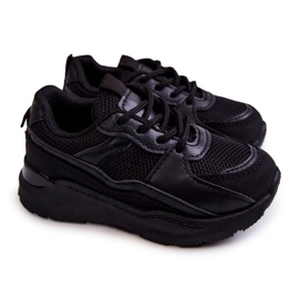 FR1 Scarpe sportive per bambini Sneakers Black Kizzie nero