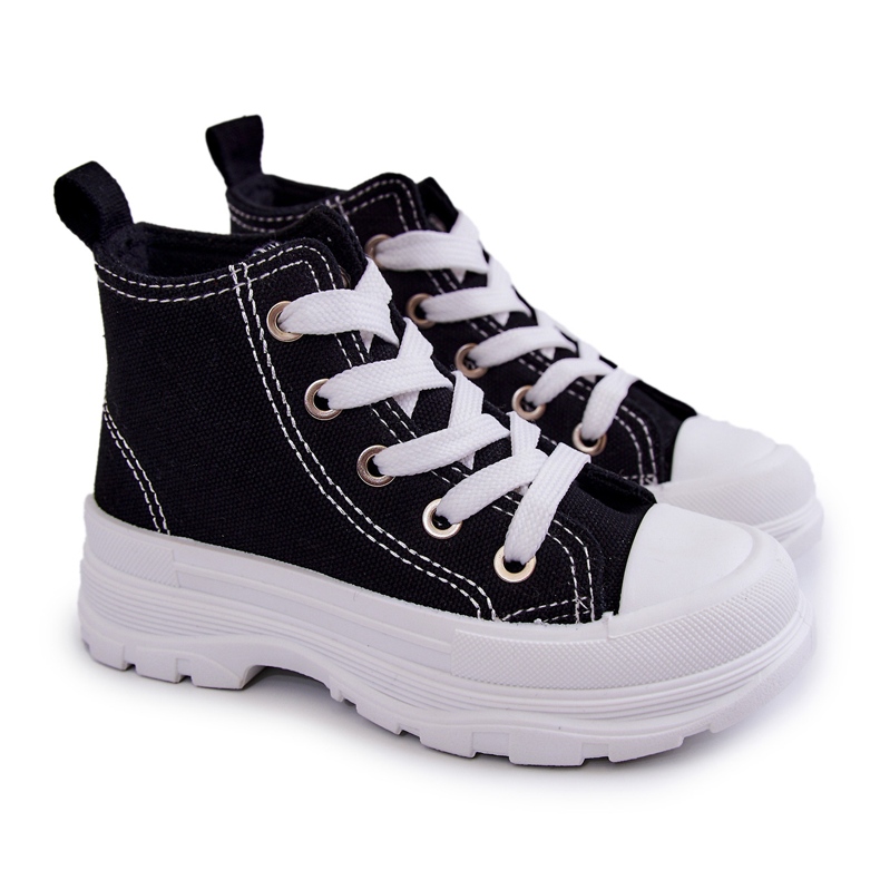 FR1 Sneakers alte per bambini in bianco e nero Freeze bianca
