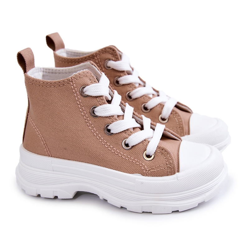 FR1 Sneakers alte da bambino Marrone chiaro Freeze