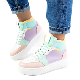 Sneakers viola alla caviglia Dellucci