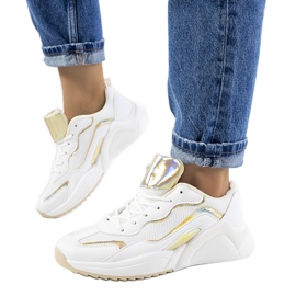 Sneakers Ingram olografiche bianche e dorate bianco d'oro
