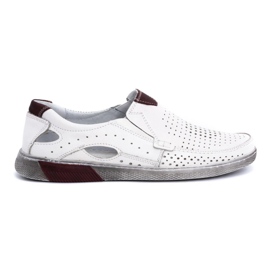 Olivier Scarpe da uomo in pelle 937MP bianche bianco