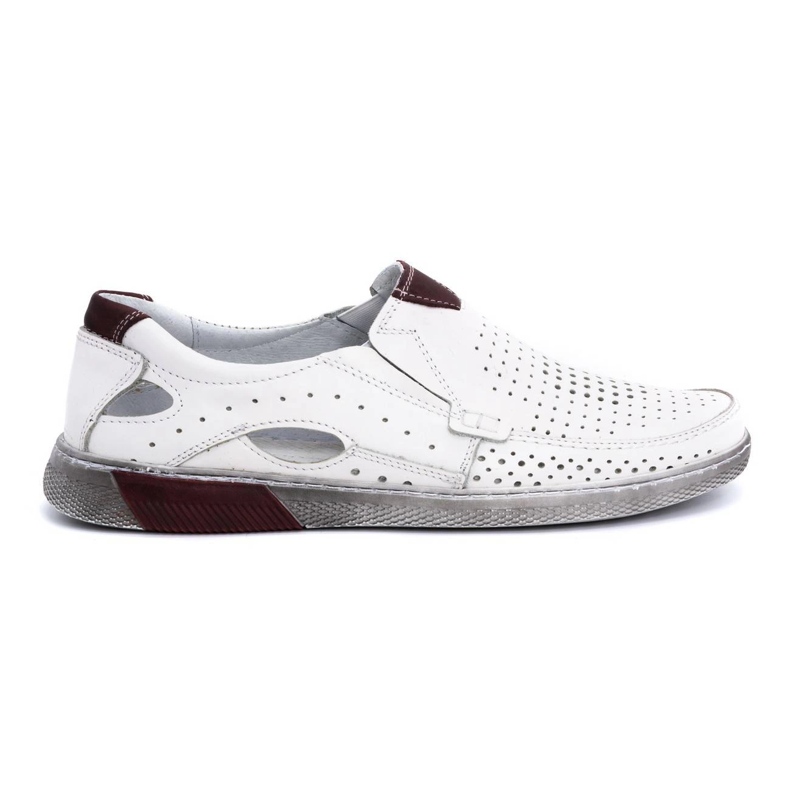 Olivier Scarpe da uomo in pelle 937MP bianche bianca