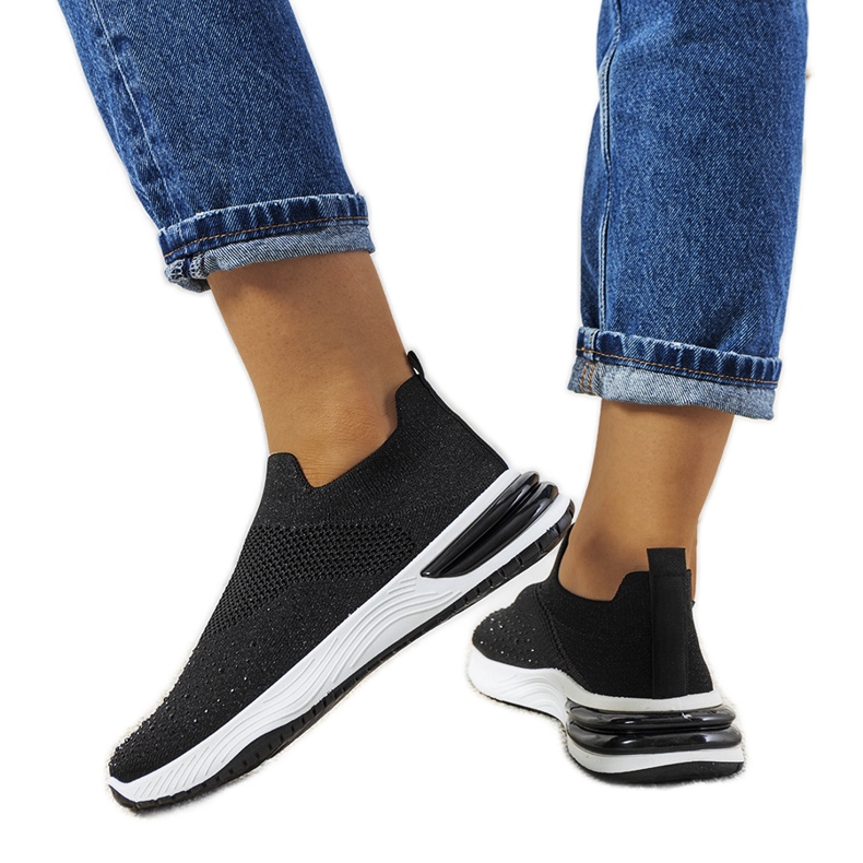 Sneakers slip-on sportive nere di Winston nero