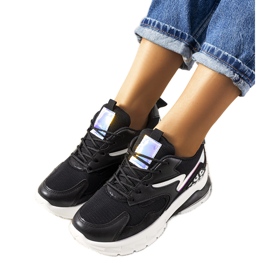 Sneakers olografiche nere George nero