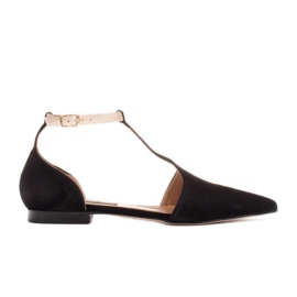 Marco Shoes Sandali in camoscio con cinturino alla caviglia nero