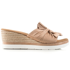 W. Potocki Sandali con zeppa Potocki beige marrone