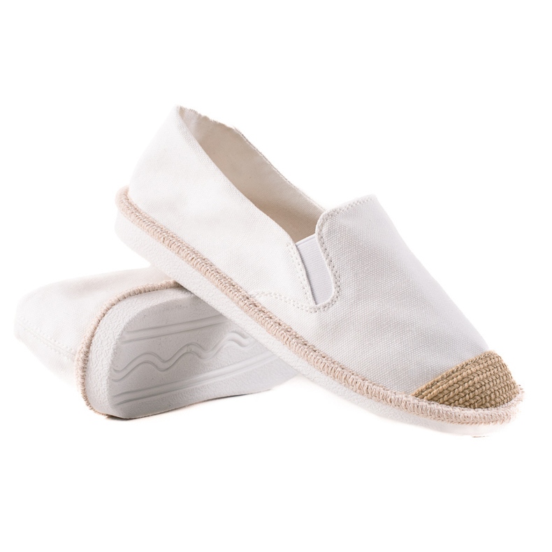 TRENDI Espadrillas bianche casual bianca