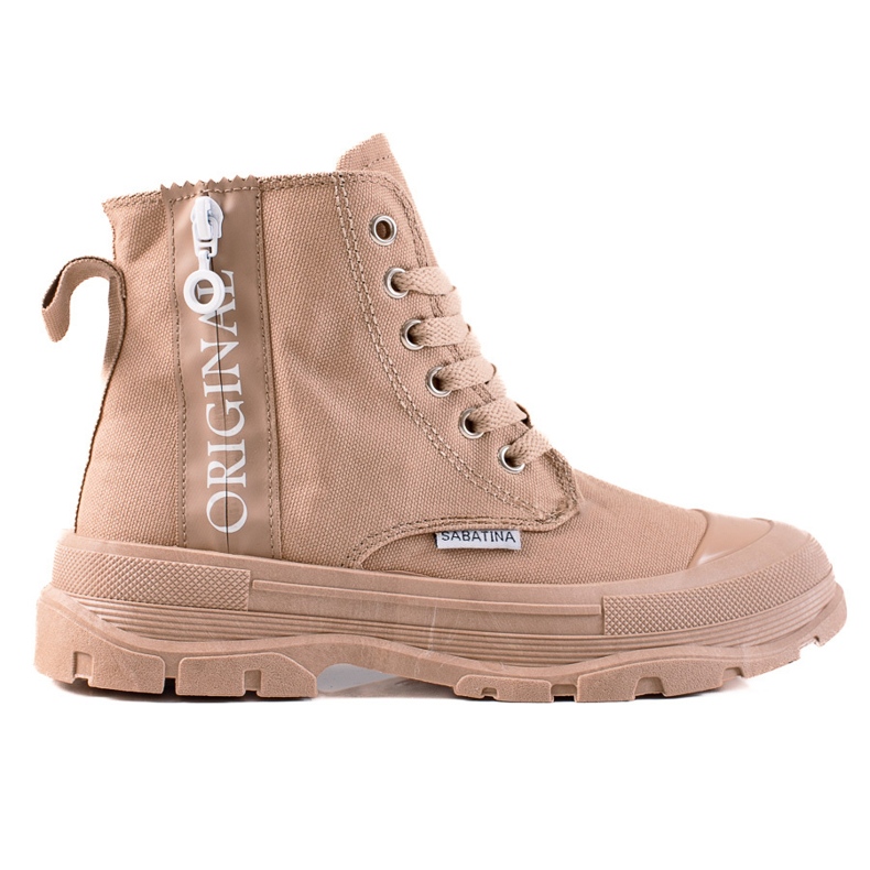 Sabatina Sneakers Alte Originali beige marrone