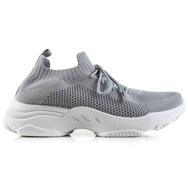 Renda Sneakers con lacci grigie grigio
