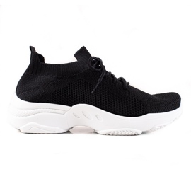 Renda Sneakers nere con lacci nero