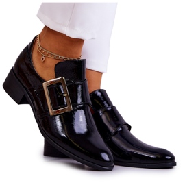 PA2 Scarpe in vernice con fibbia Taliya nere nero