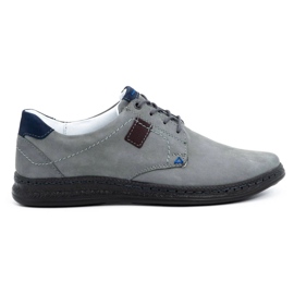 Olivier Scarpe casual da uomo in pelle 930MA grigio