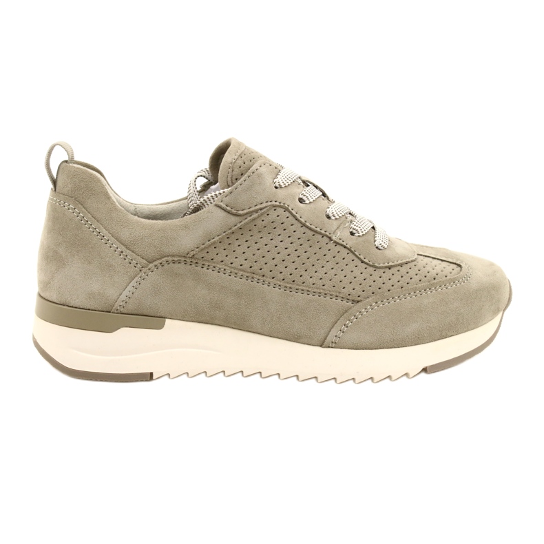 Scarpe da donna in pelle traforata Caprice 23708-28 nei toni del verde