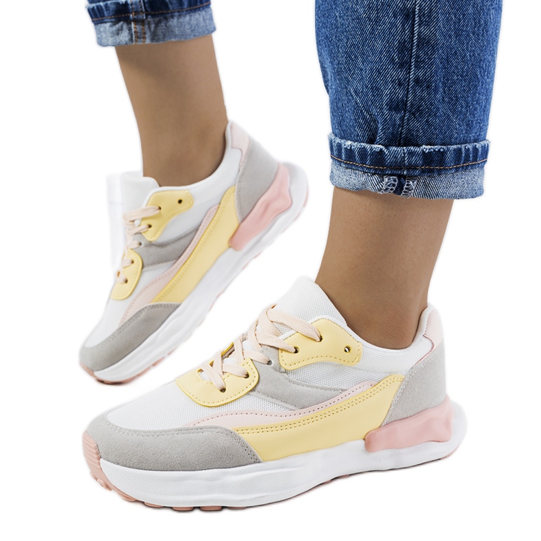 Sneakers da donna Pagnotto gialle rosa