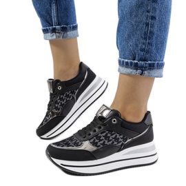 Sneakers Farnese nere nero d'argento