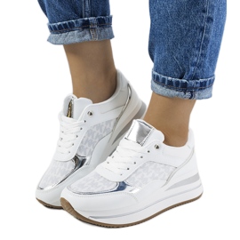 Sneakers bianche di Farnese bianca d'argento
