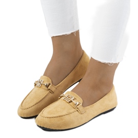 Mocassino beige con fibbia Cardoso