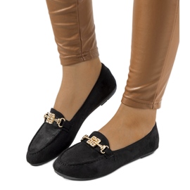 Mocassino nero con fibbia Cardoso