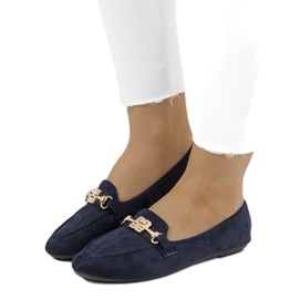 Mocassini blu navy con fibbia Cardoso