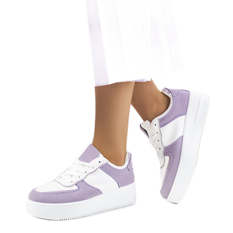 Sneakers Isotta da donna viola bianca