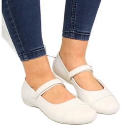 Ballerine in velcro per Comunione Kornecki Jr KOR6271A bianche bianco