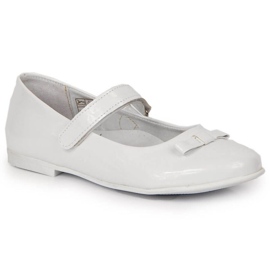 Ballerine da comunione con velcro Kornecki Jr KOR6493C bianche bianco