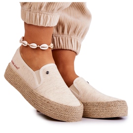 Espadrillas Da Donna Sulla Piattaforma Cross Jeans JJ2R4014C Beige