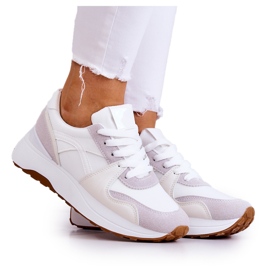 FG2 Scarpe sportive con allacciatura Coryse bianco-grigio