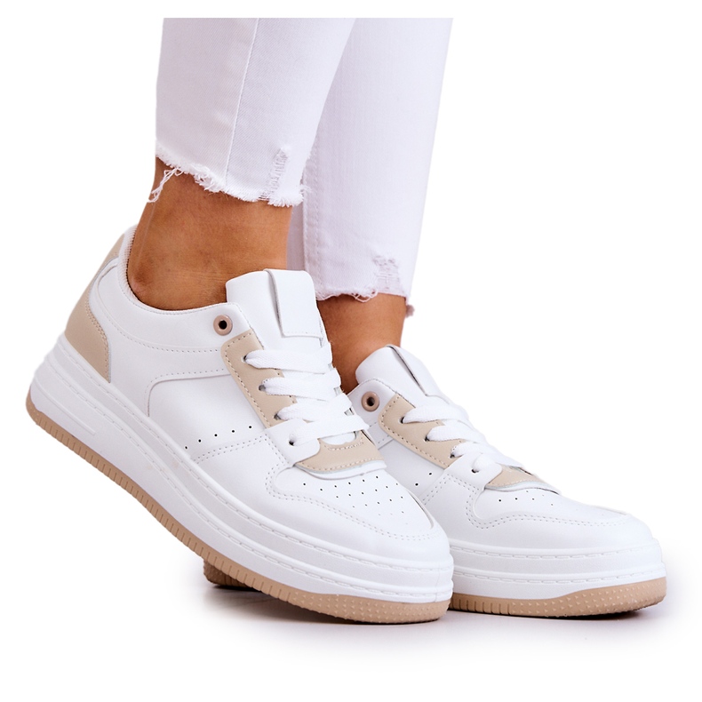 FG2 Scarpe Sportive da Donna Bianche e Beige New Haven bianca