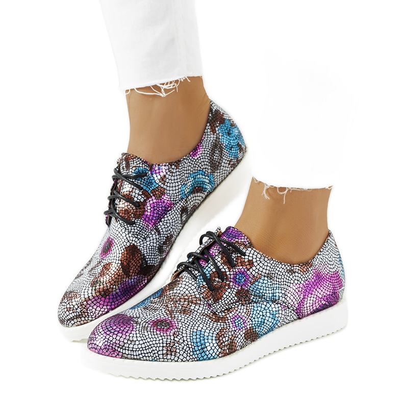 Scarpe metalliche colorate da donna multicolore
